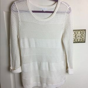 NY&Co Ivory Crochet Sweater